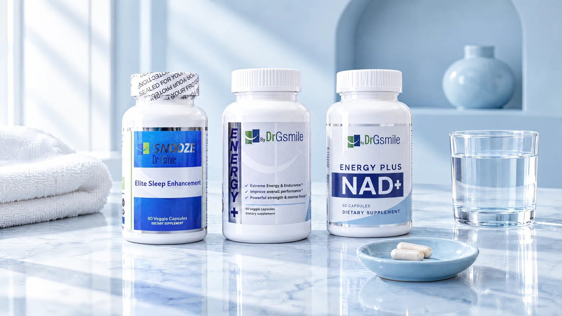 Energy+, NAD+ y Snooze de DrGsmile